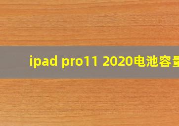 ipad pro11 2020电池容量