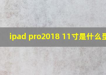 ipad pro2018 11寸是什么型号