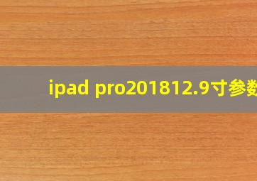 ipad pro201812.9寸参数