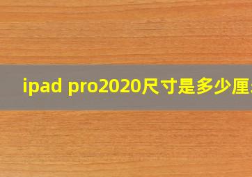 ipad pro2020尺寸是多少厘米