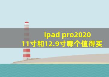 ipad pro2020 11寸和12.9寸哪个值得买