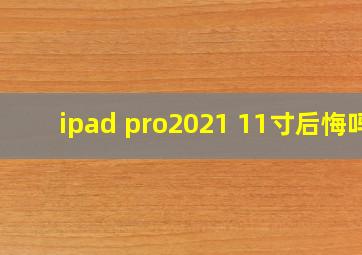 ipad pro2021 11寸后悔吗