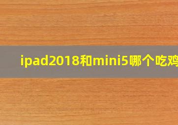 ipad2018和mini5哪个吃鸡好