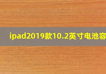 ipad2019款10.2英寸电池容量