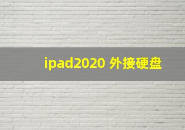 ipad2020 外接硬盘