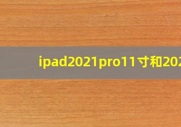 ipad2021pro11寸和2020