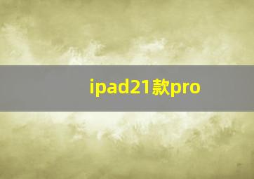 ipad21款pro