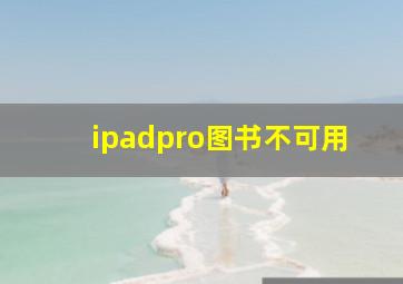 ipadpro图书不可用