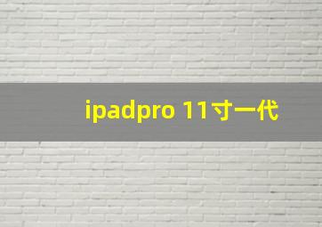 ipadpro 11寸一代