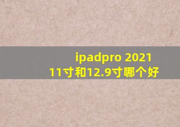 ipadpro 202111寸和12.9寸哪个好