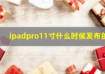 ipadpro11寸什么时候发布的