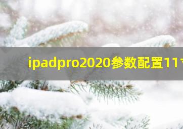 ipadpro2020参数配置11寸