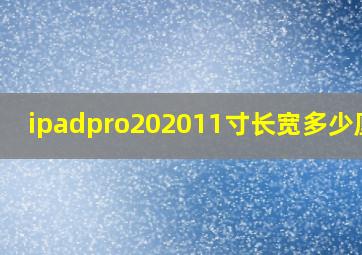 ipadpro202011寸长宽多少厘米