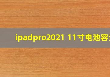 ipadpro2021 11寸电池容量