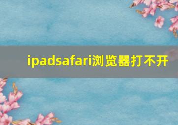 ipadsafari浏览器打不开