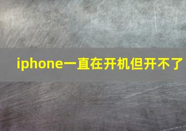 iphone一直在开机但开不了