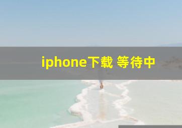 iphone下载 等待中