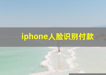 iphone人脸识别付款