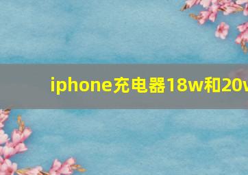 iphone充电器18w和20w