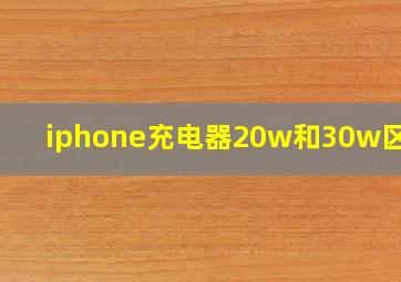 iphone充电器20w和30w区别?