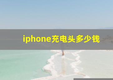 iphone充电头多少钱