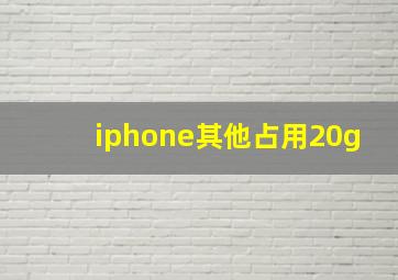 iphone其他占用20g