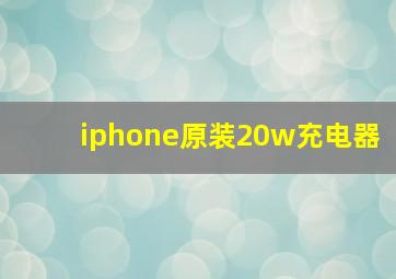 iphone原装20w充电器