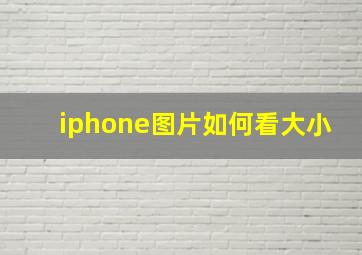 iphone图片如何看大小