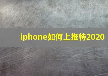 iphone如何上推特2020