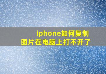 iphone如何复制图片在电脑上打不开了