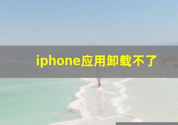 iphone应用卸载不了