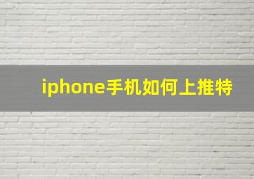 iphone手机如何上推特