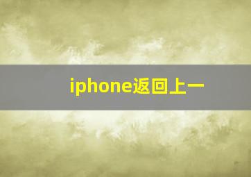 iphone返回上一