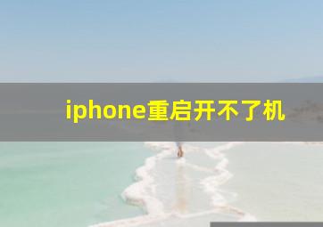 iphone重启开不了机