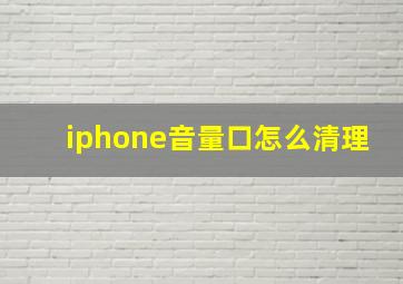 iphone音量口怎么清理