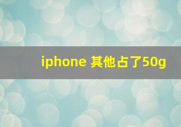 iphone 其他占了50g