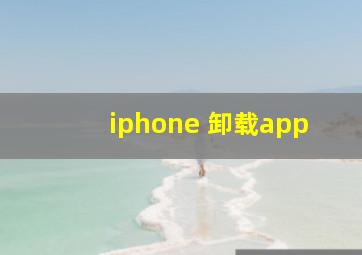 iphone 卸载app