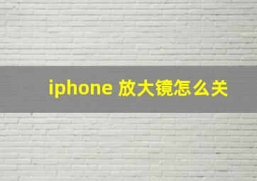 iphone 放大镜怎么关