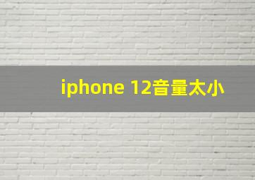 iphone 12音量太小