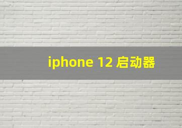 iphone 12 启动器