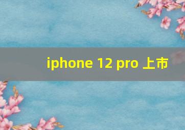 iphone 12 pro 上市