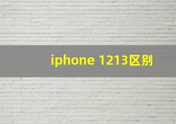 iphone 1213区别