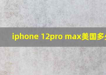 iphone 12pro max美国多少钱