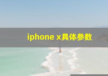 iphone x具体参数