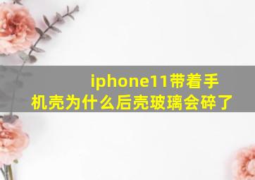 iphone11带着手机壳为什么后壳玻璃会碎了