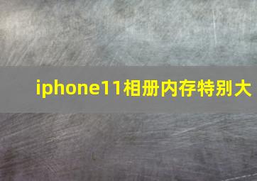 iphone11相册内存特别大