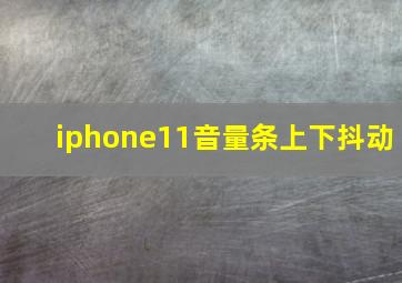 iphone11音量条上下抖动