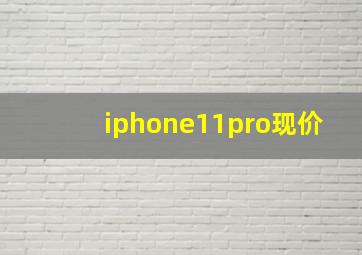 iphone11pro现价