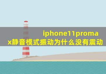 iphone11promax静音模式振动为什么没有震动