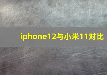 iphone12与小米11对比